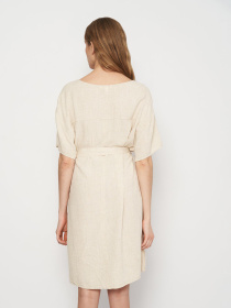 Платье мини H&M модель 10602155wer_Светло-бежевый Платье мини H&M модель 10602155wer_Светло-бежевый Фото