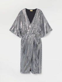 Платье миди H&M модель 6823348wer_Серебристый Фото