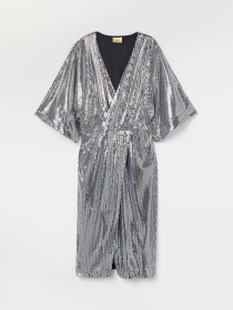 Платье миди H&M модель 6823348wer_Серебристый Фото