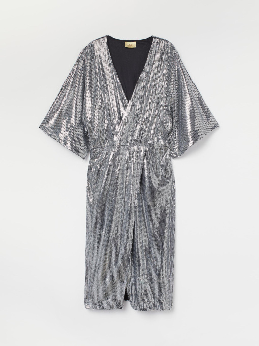 Платье миди H&M модель 6823348wer_Серебристый Фото