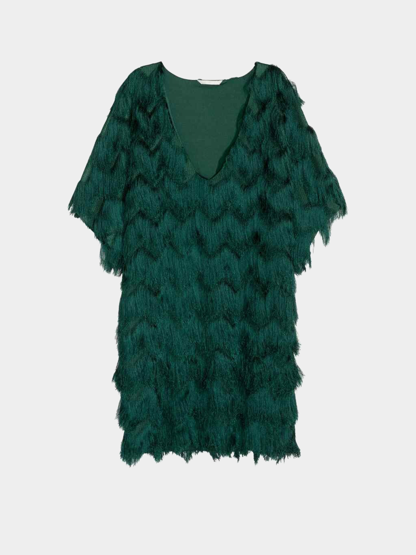 Платье мини H&M модель 3468702wer_Темно-зеленый Платье мини H&M модель 3468702wer_Темно-зеленый Фото