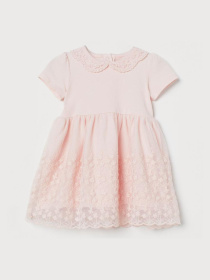 Платье миди H&M модель 8721311kwer_Светло-розовый Платье миди H&M модель 8721311kwer_Светло-розовый Фото