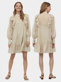 Сукня міні H&M модель 8856171wer_Светло-бежевый Фото