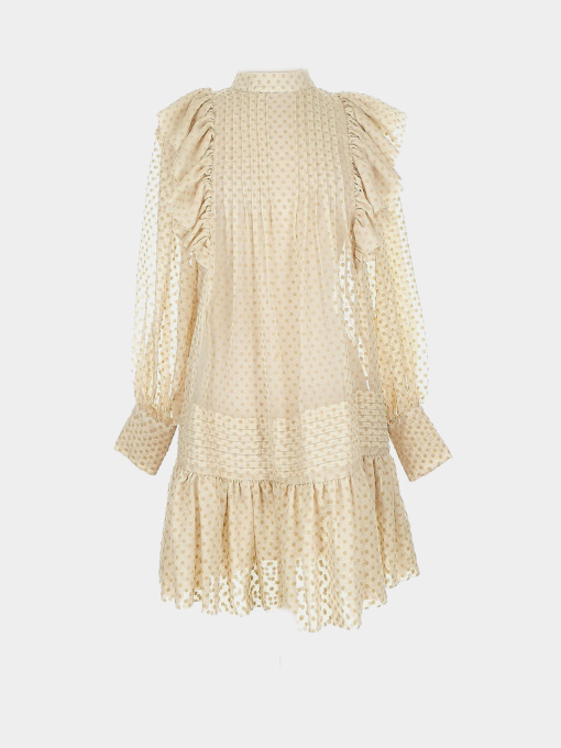 Платье мини H&M модель 8856171wer_Светло-бежевый Фото