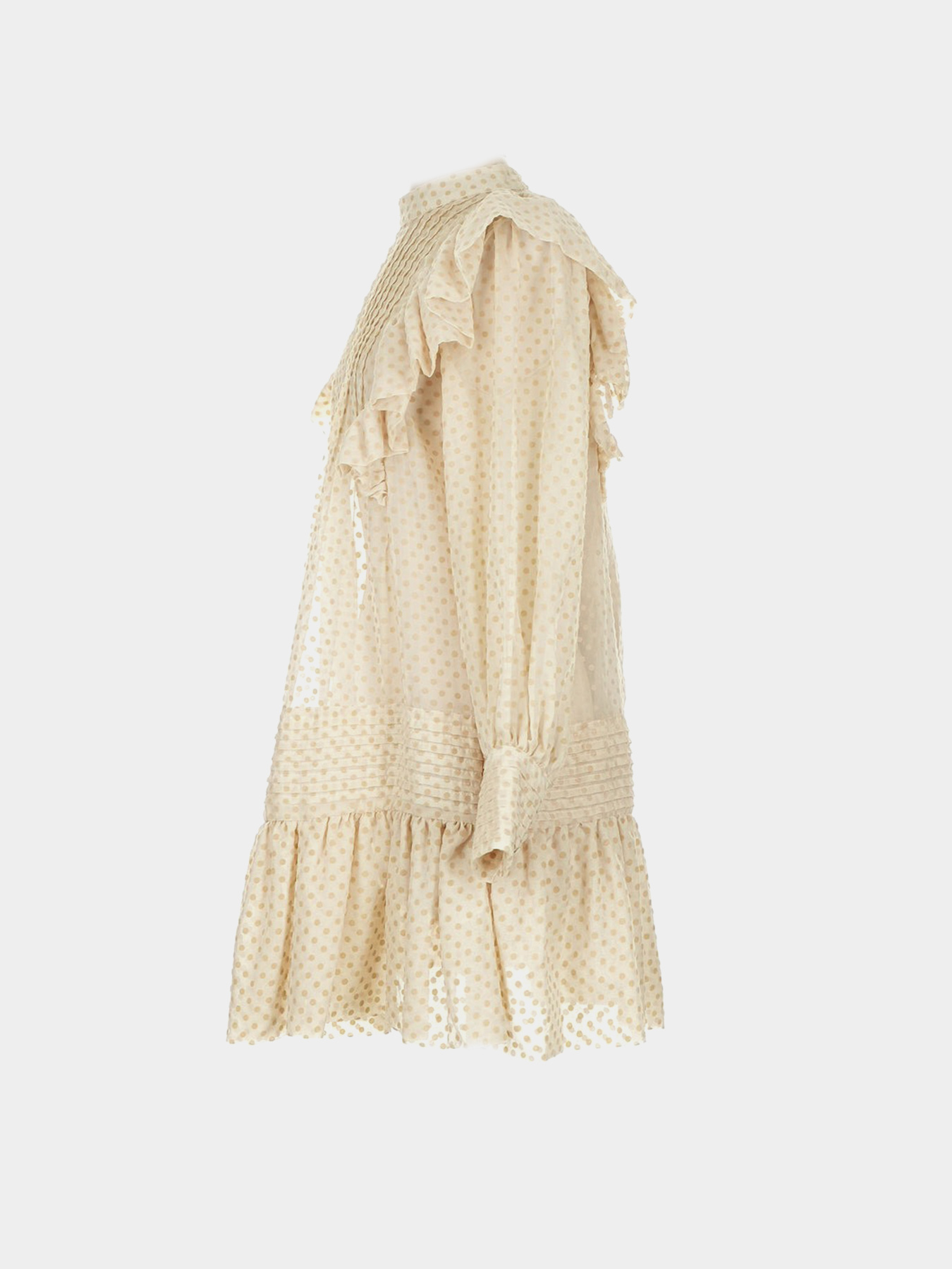 Платье мини H&M модель 8856171wer_Светло-бежевый Фото