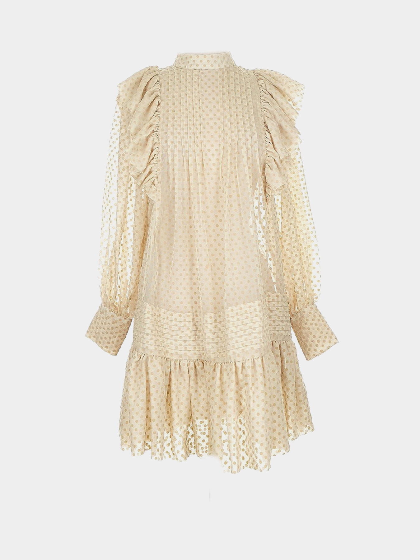 Платье мини H&M модель 8856171wer_Светло-бежевый Фото