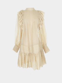 Платье мини H&M модель 8856171wer_Светло-бежевый Фото