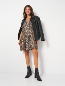 Платье мини H&M модель 9725583wer_Коричневый Платье мини H&M модель 9725583wer_Коричневый Фото