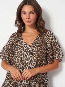 Платье мини H&M модель 9725583wer_Коричневый Платье мини H&M модель 9725583wer_Коричневый Фото