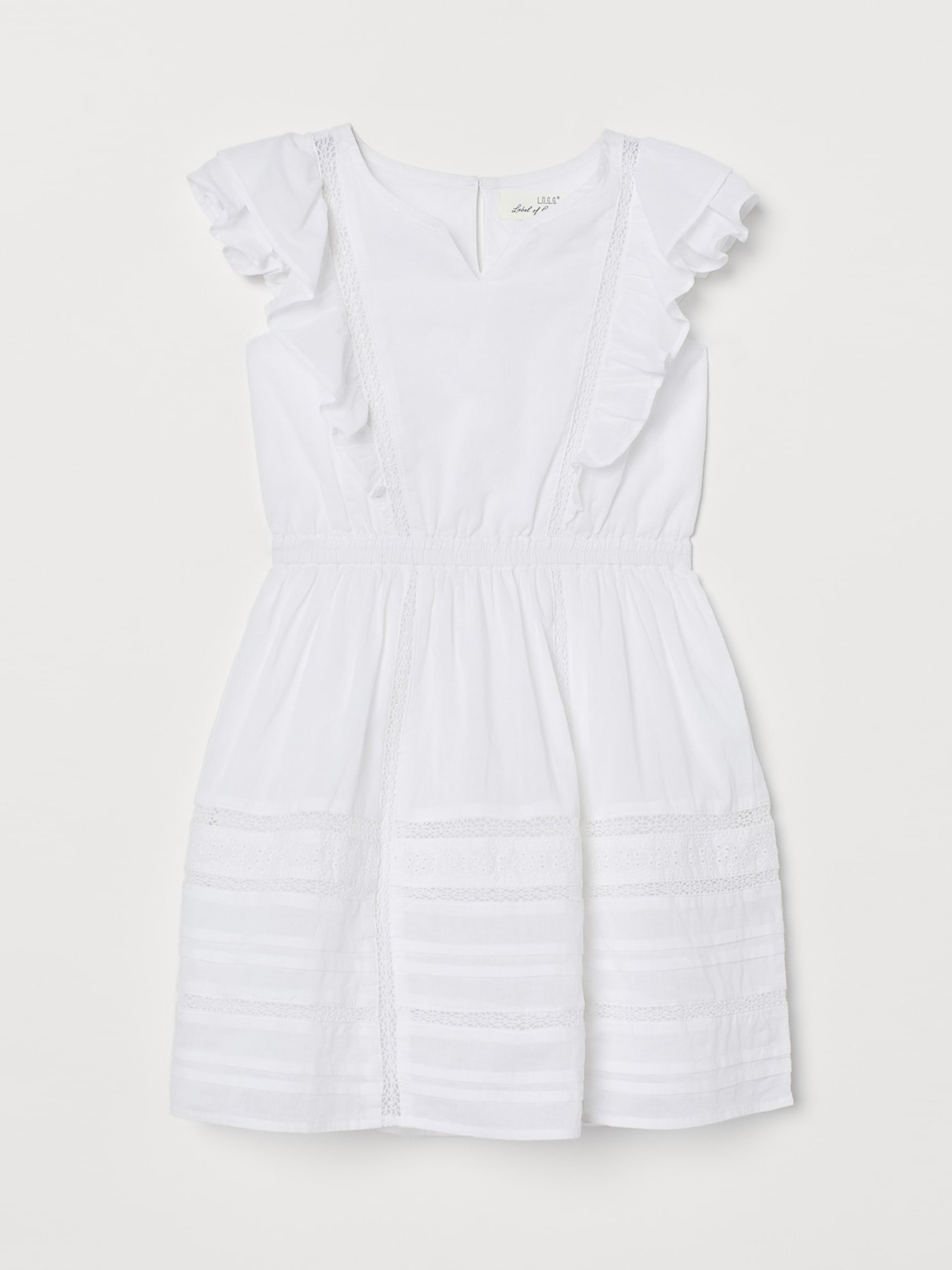 Платье миди H&M модель 8119641kwer_Белый Фото