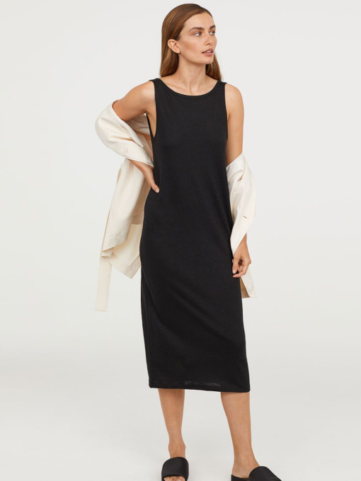 Платье миди H&M модель 9576613wer_Черный Фото