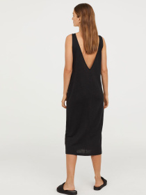 Платье миди H&M модель 9576613wer_Черный Платье миди H&M модель 9576613wer_Черный Фото