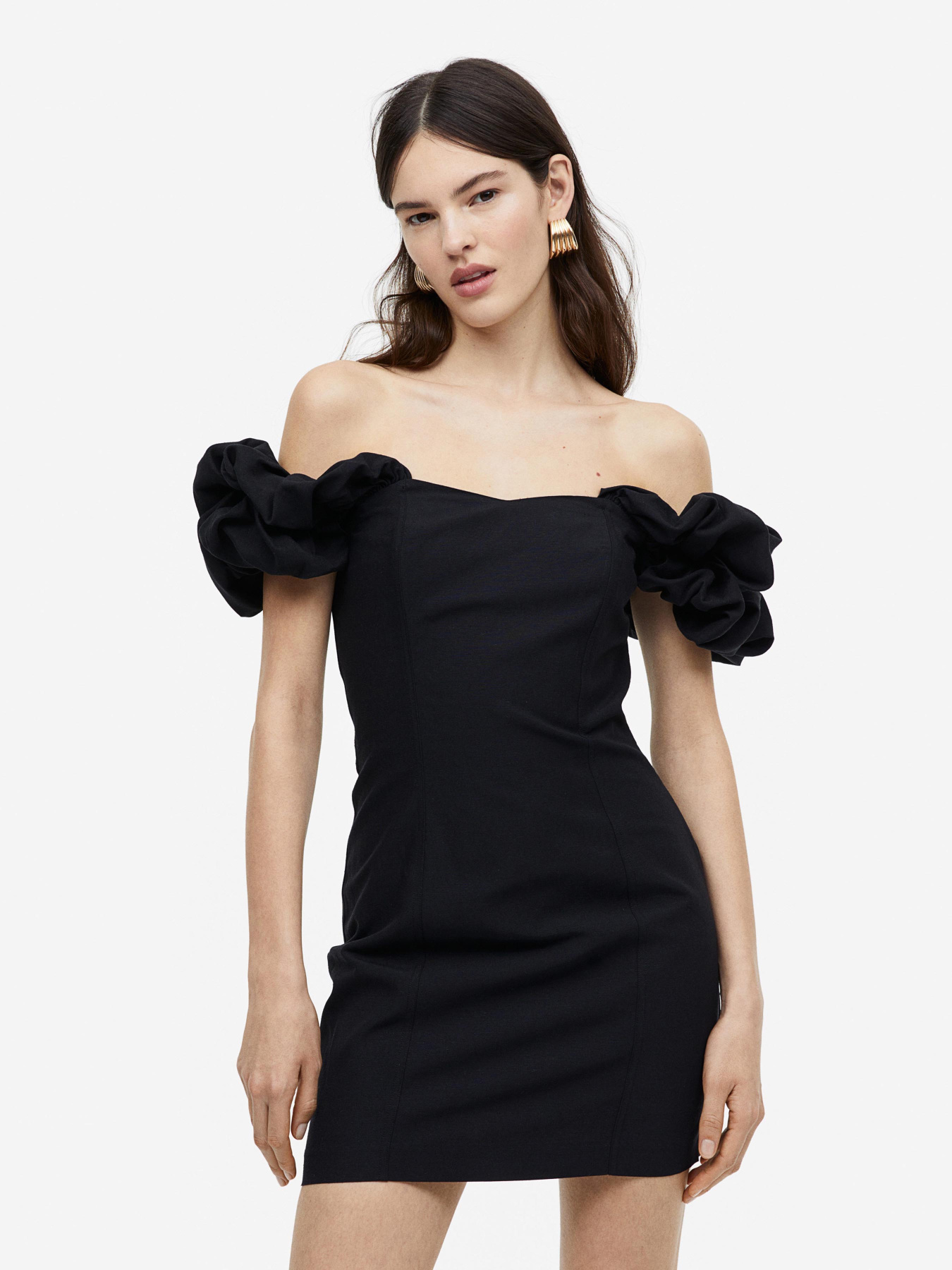 Платье мини H&M модель 1154526wer_Черный Фото