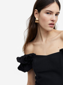 Платье мини H&M модель 1154526wer_Черный Фото