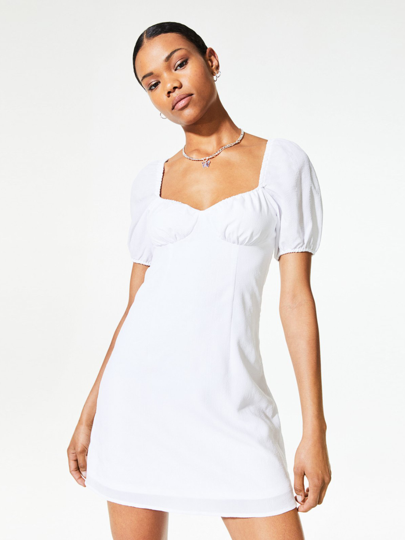 Сукня міні H&M модель 10952526wer_Белый Фото