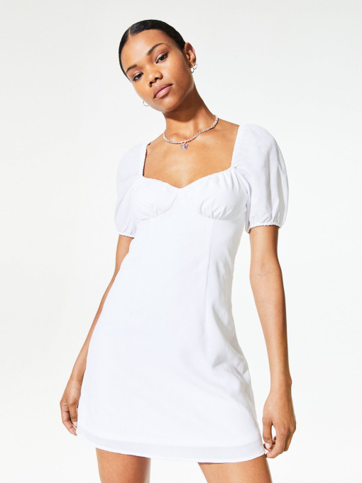 Платье мини H&M модель 10952526wer_Белый Фото