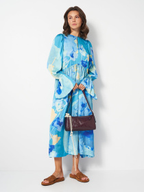 Платье миди H&M модель 1125669wer_Бирюзовый Фото