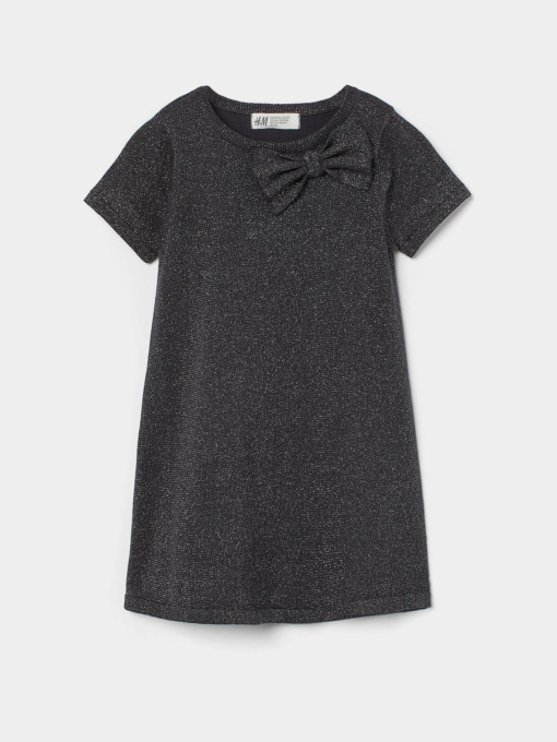 Платье мини H&M модель 8713084kwer_Темно-серый Фото