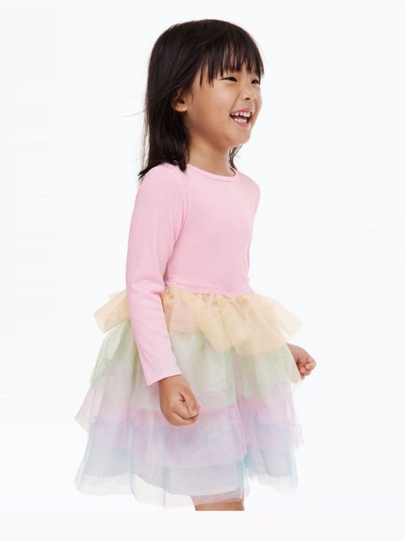 Платье мини H&M модель 8879306kwer_Светло-розовый Фото