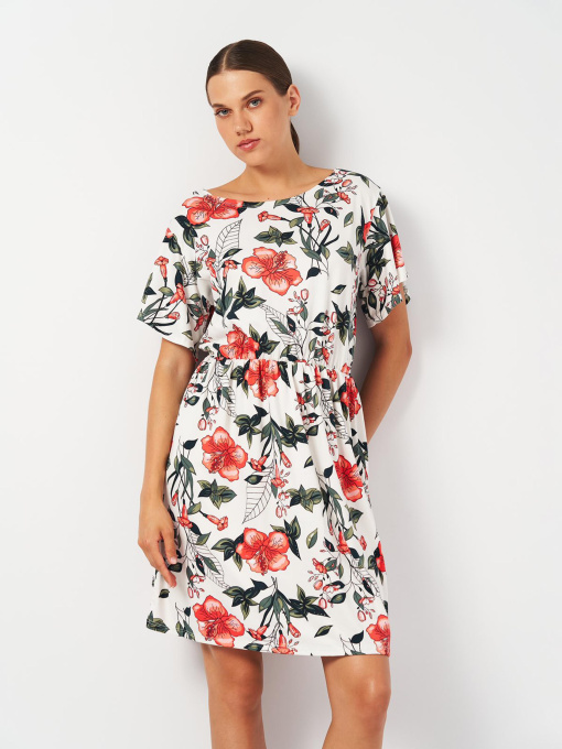 Платье мини H&M модель 2001057ral_Комбинированный Фото