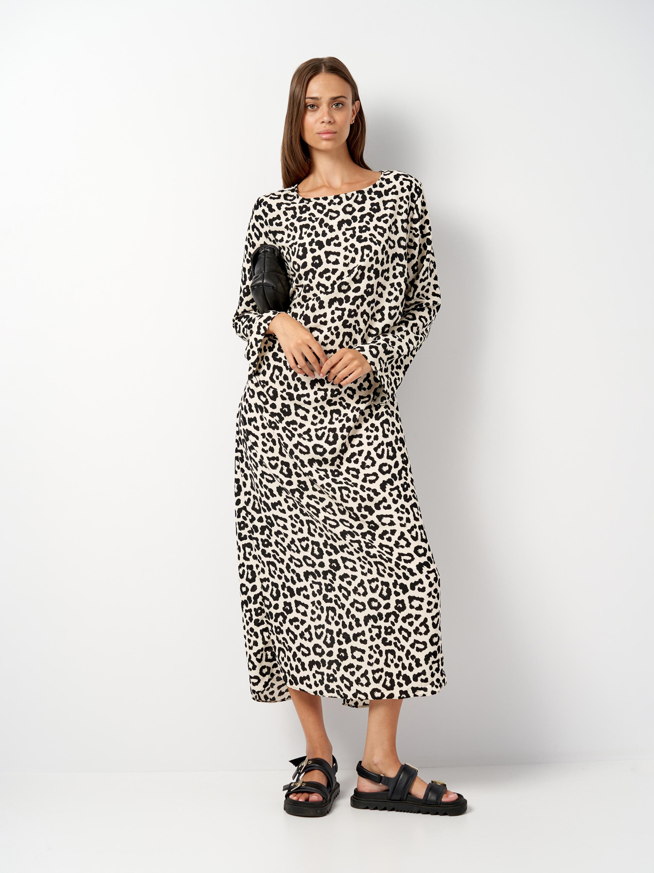 Платье макси H&M модель 1110463ral_Бело-черный Фото