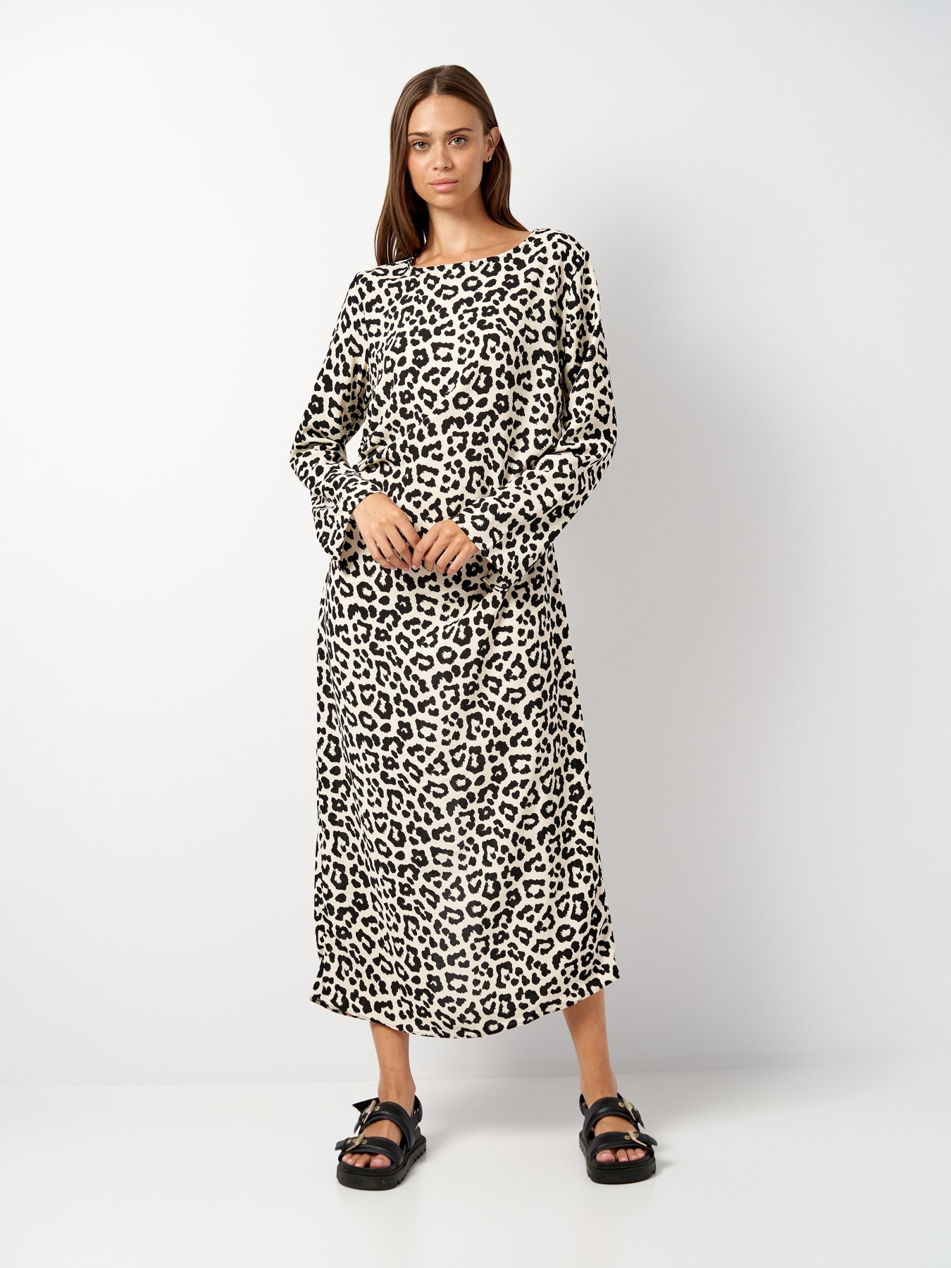 Платье макси H&M модель 1110463ral_Бело-черный Фото