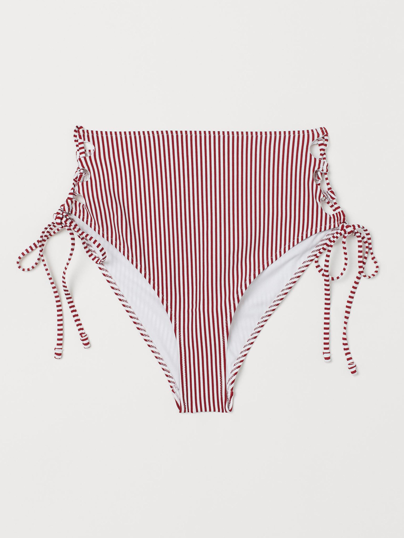 Низ купальника H&M модель 8231651sm_бордово-белая полоска Фото