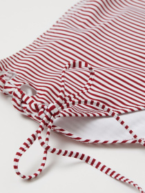 Низ купальника H&M модель 8231651sm_бордово-белая полоска Фото