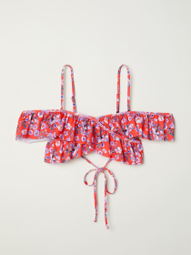 Верхняя часть купальника H&M модель 6100537RP6_коралловый цветы Фото