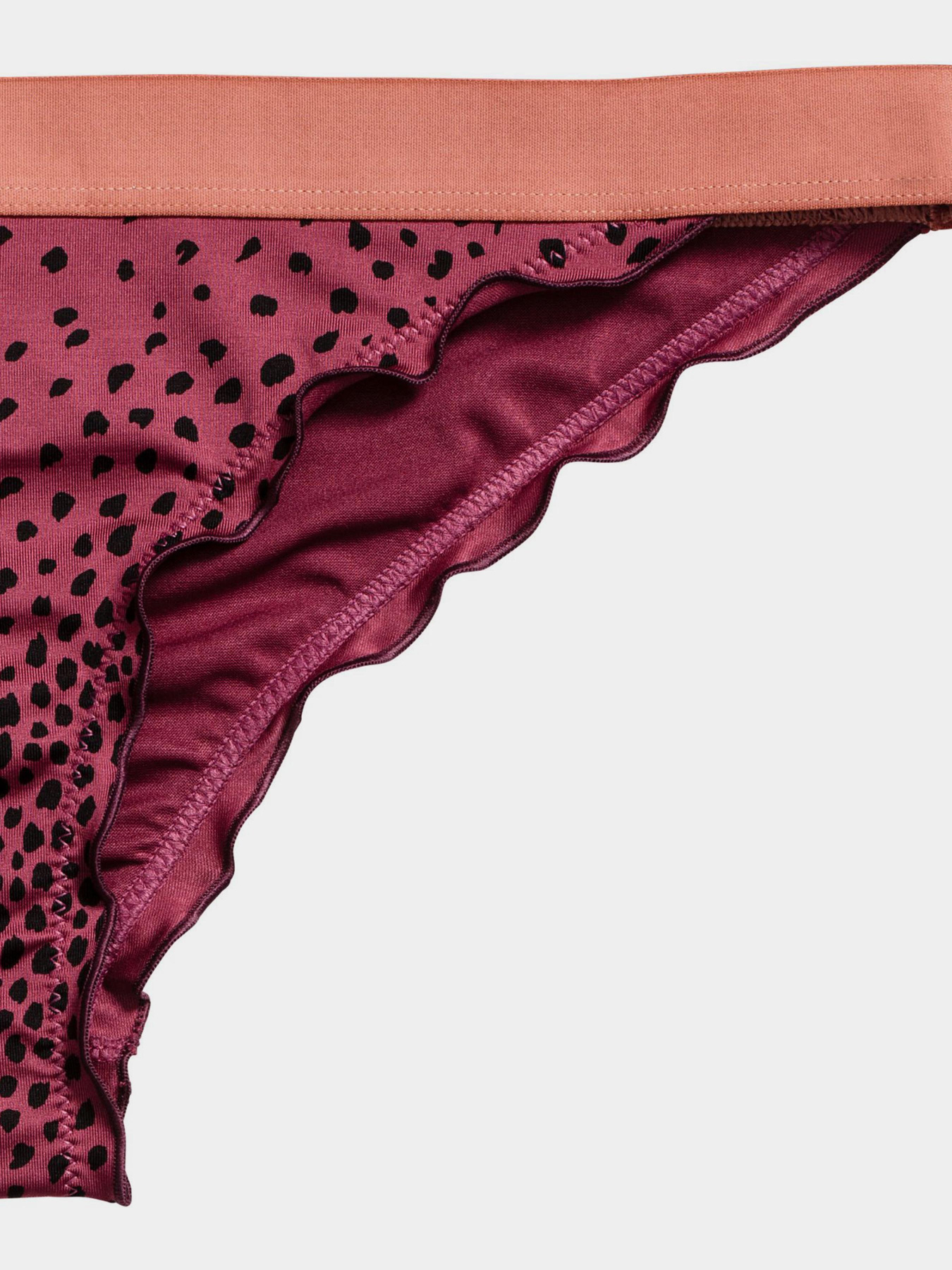 Нижняя часть купальника H&M модель 5102796dm_темно-розовый в горошек Фото