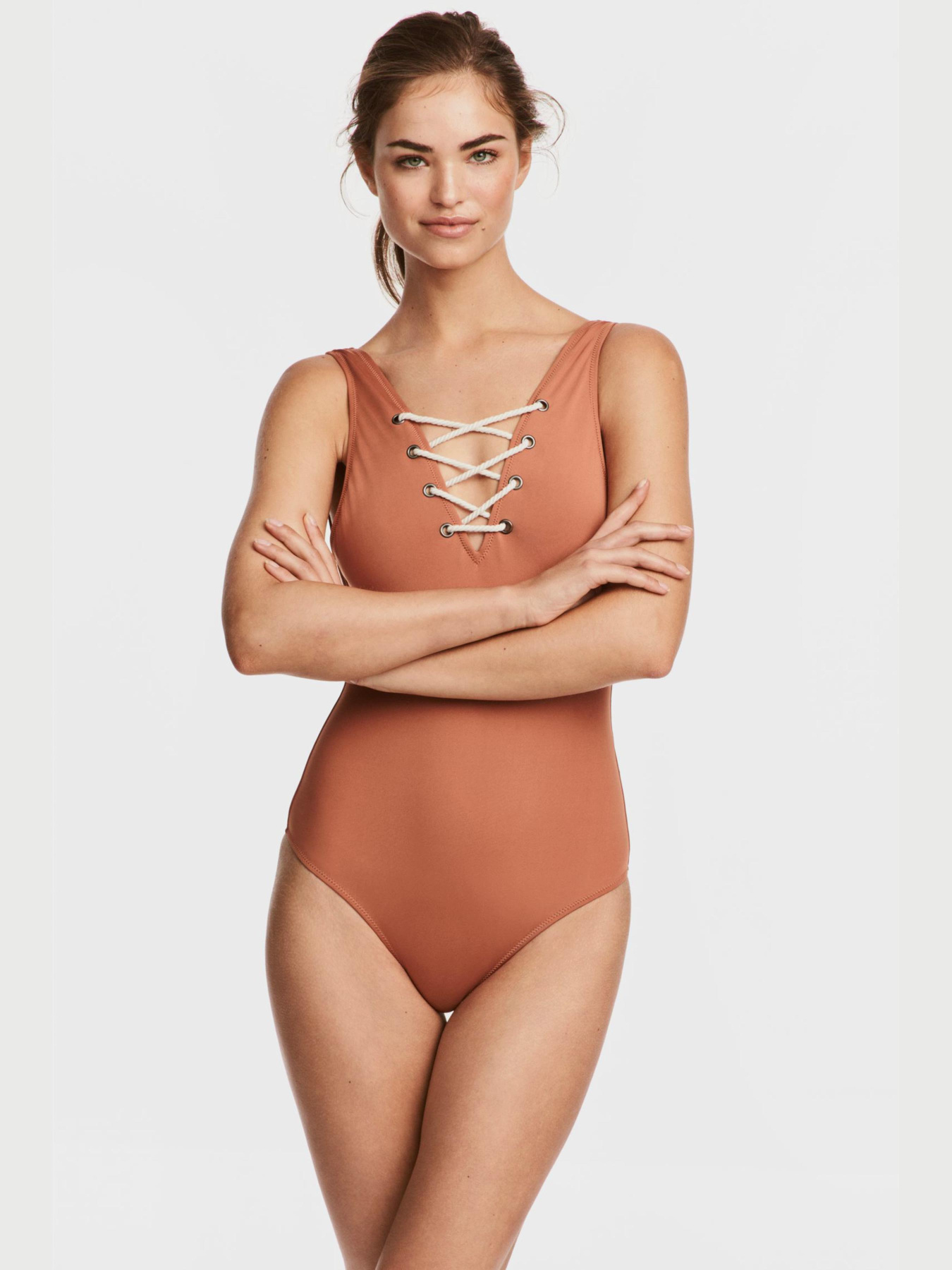 Купальник H&M модель 4926085log_Терракотовый Фото