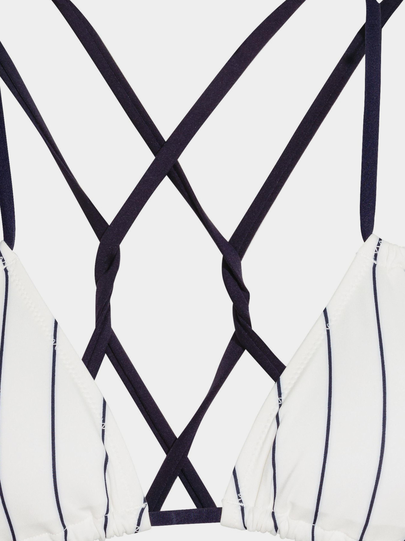 Верх купальника H&M модель 4972475dlog_белый синяя полоска Фото