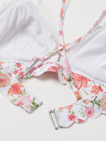 Верхняя часть купальника H&M модель 7284739log_бело-розовый Фото