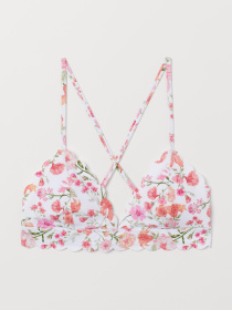 Верхняя часть купальника H&M модель 7284739log_бело-розовый Фото