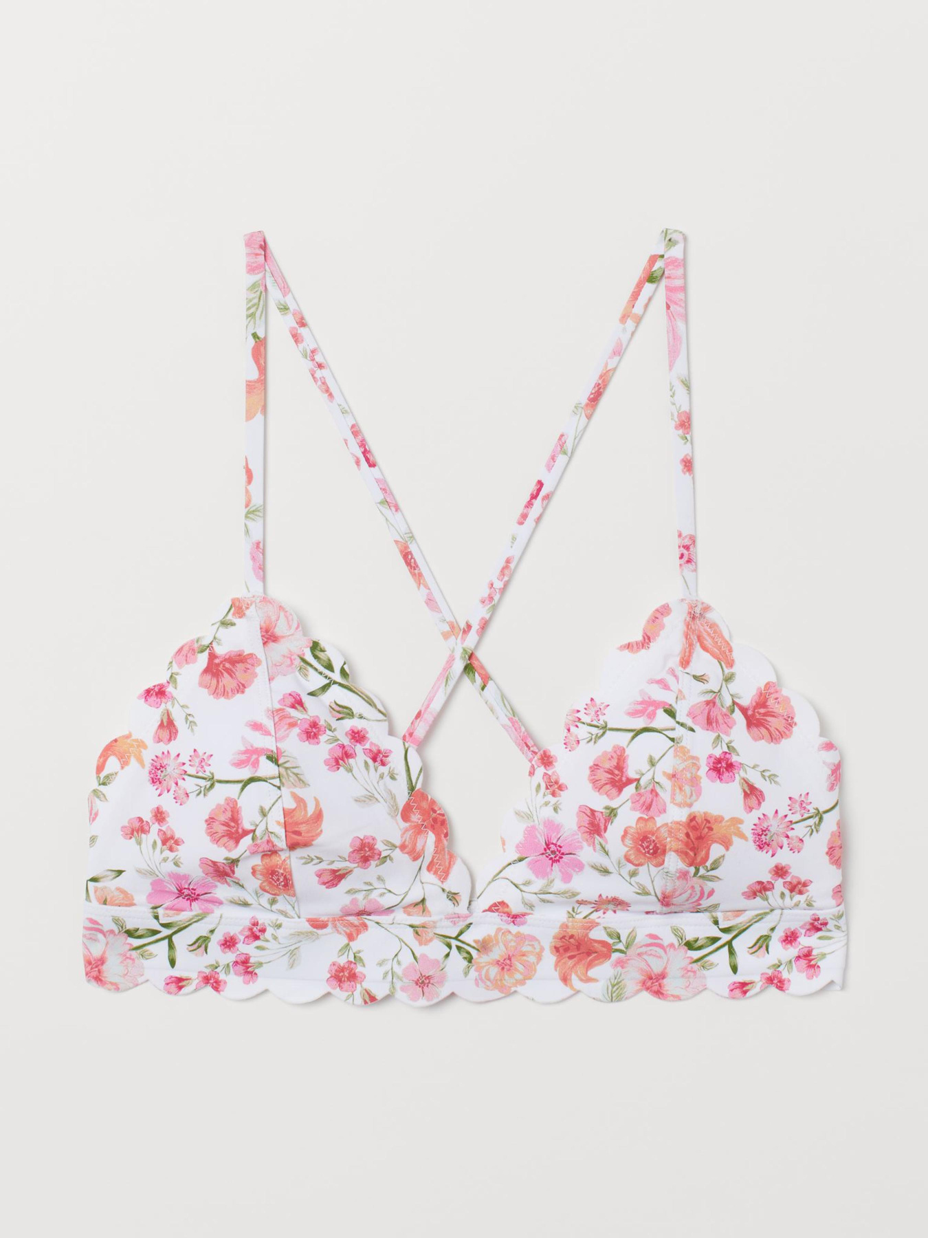 Верх купальника H&M модель 7284739log_бело-розовый Верх купальника H&M модель 7284739log_бело-розовый Фото