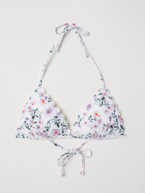 Верх купальника H&M модель 6120040dlog_белый в цветы Фото