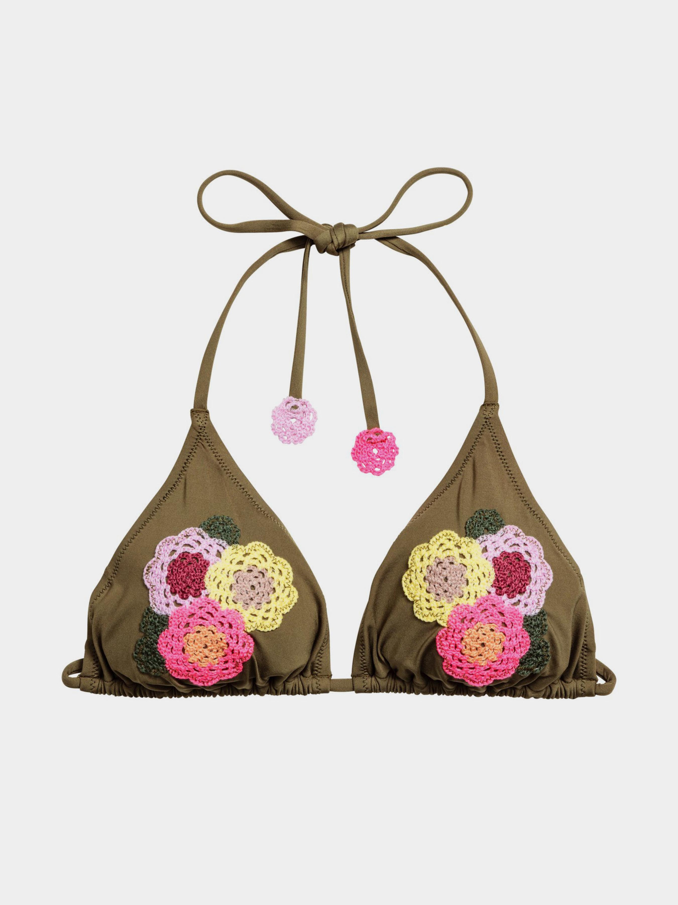 Верхняя часть купальника H&M модель 5305446log_Хаки Фото