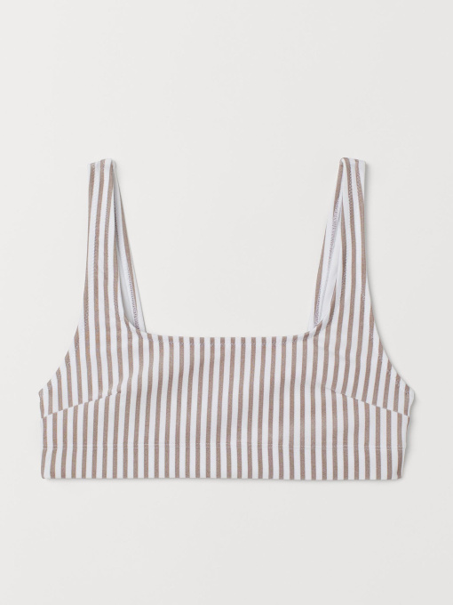 Верхняя часть купальника H&M модель 6536640dlog_Бело-коричневый Фото