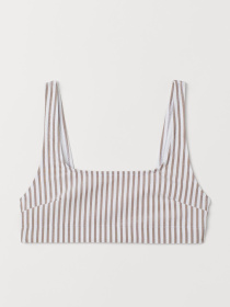 Верх купальника H&M модель 6536640dlog_Бело-коричневый Фото