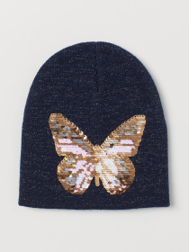 Шапка H&M модель 7341859wtr_Темно-синий Фото