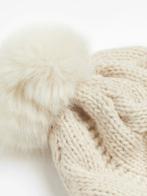 Шапка H&M модель 9861844wer_Светло-бежевый Фото