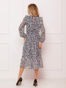 Сукня міді ISSA Plus модель 13091_blackwhite Фото