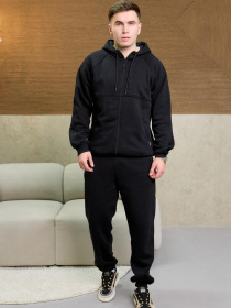Костюм чоловічий на флісі чорний модель M209.4-1061 Фото