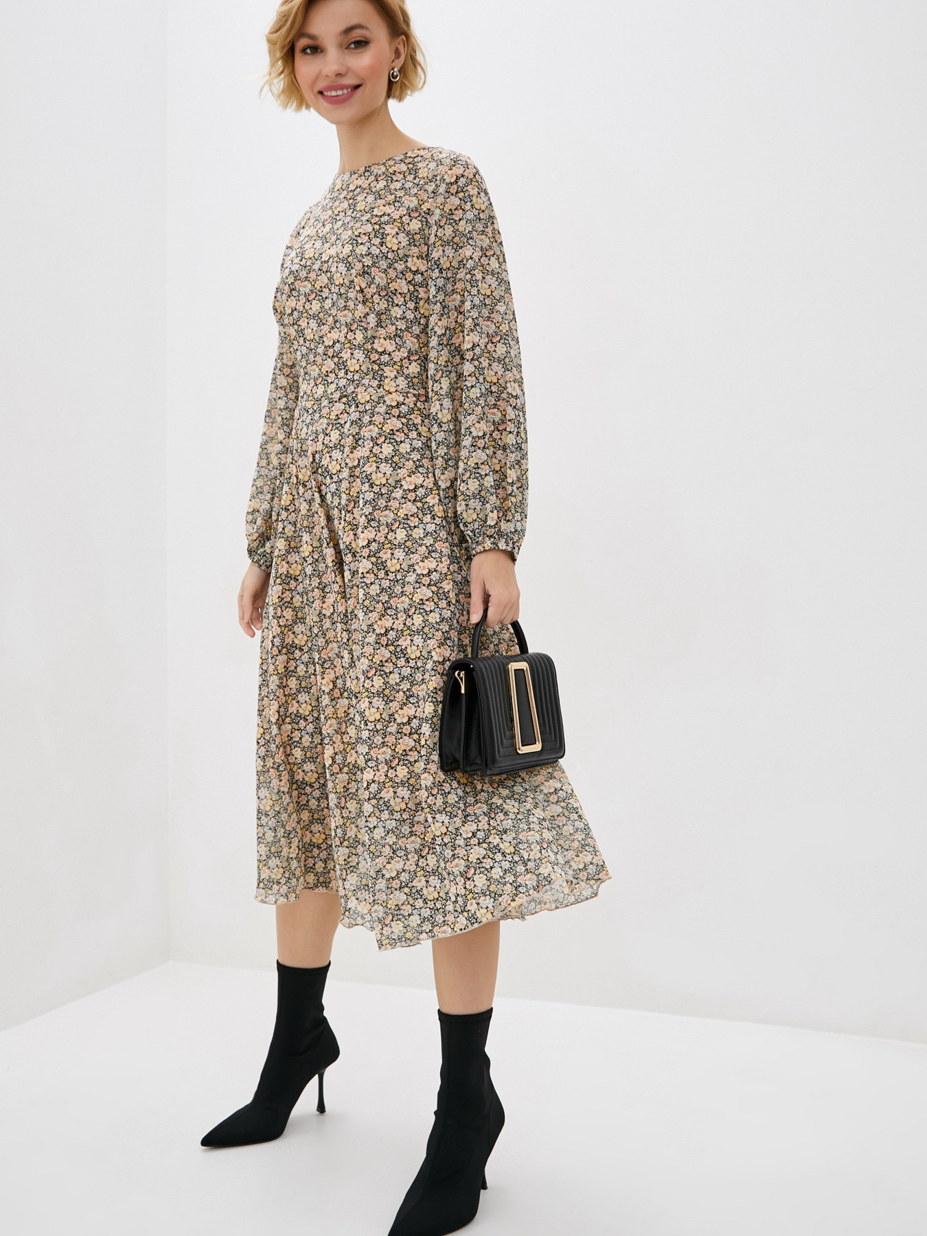 Платье миди ISSA Plus модель 13078_multicolor Фото