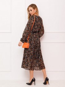 Сукня міді ISSA Plus модель 13079_multicolor Сукня міді ISSA Plus модель 13079_multicolor Фото