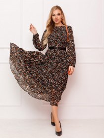 Сукня міді ISSA Plus модель 13079_multicolor Сукня міді ISSA Plus модель 13079_multicolor Фото