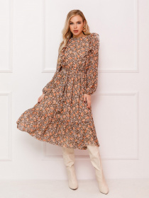 Платье миди ISSA Plus модель 13092_multicolor Фото