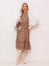 Сукня міді ISSA Plus модель 13092_multicolor Фото