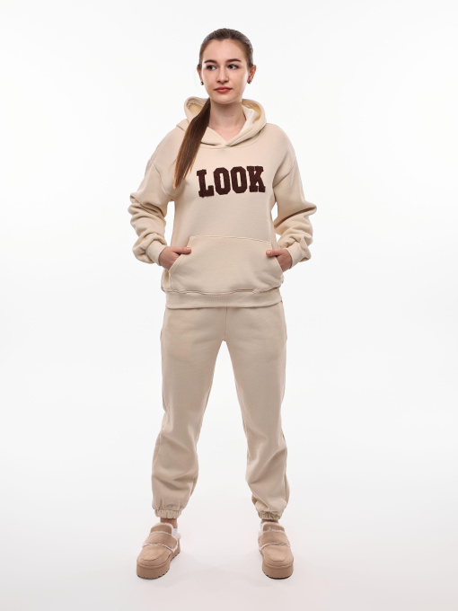 Костюм спортивный женский Бежевый LUMO модель 689987 Фото