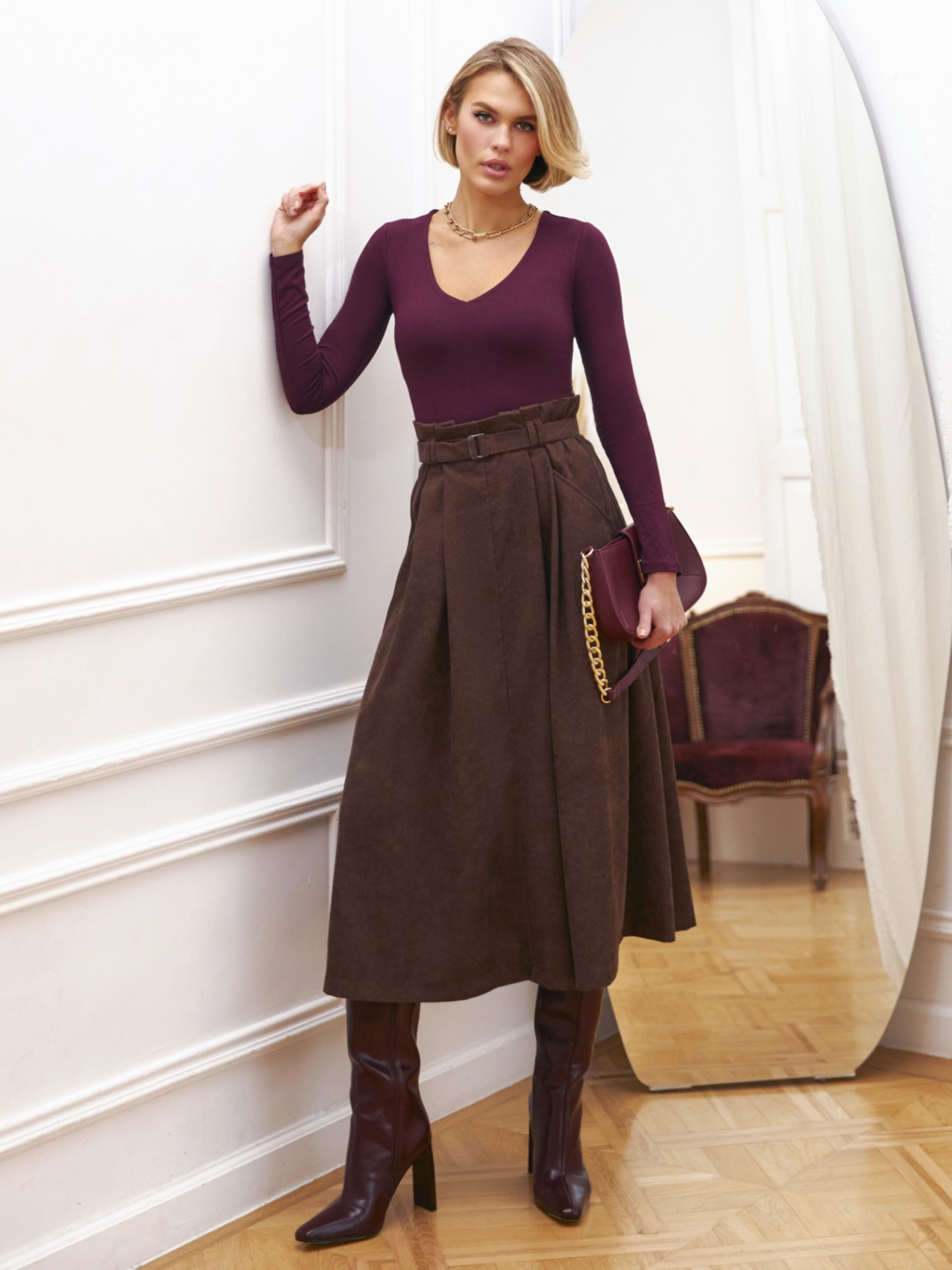 Спідниця міді Dressa модель 72584 Фото